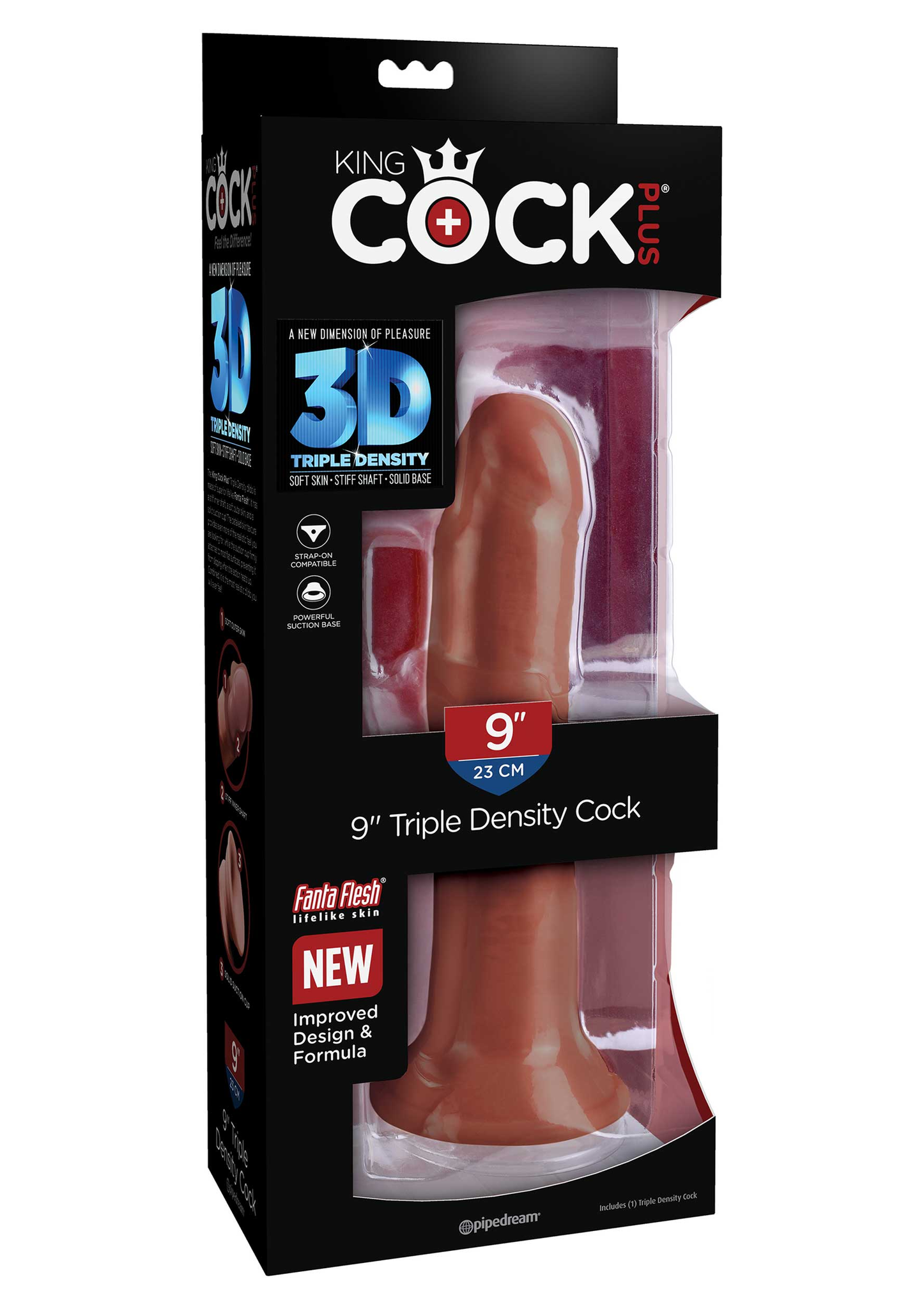 King Cock - 3D Triple Density Cock 8 inch