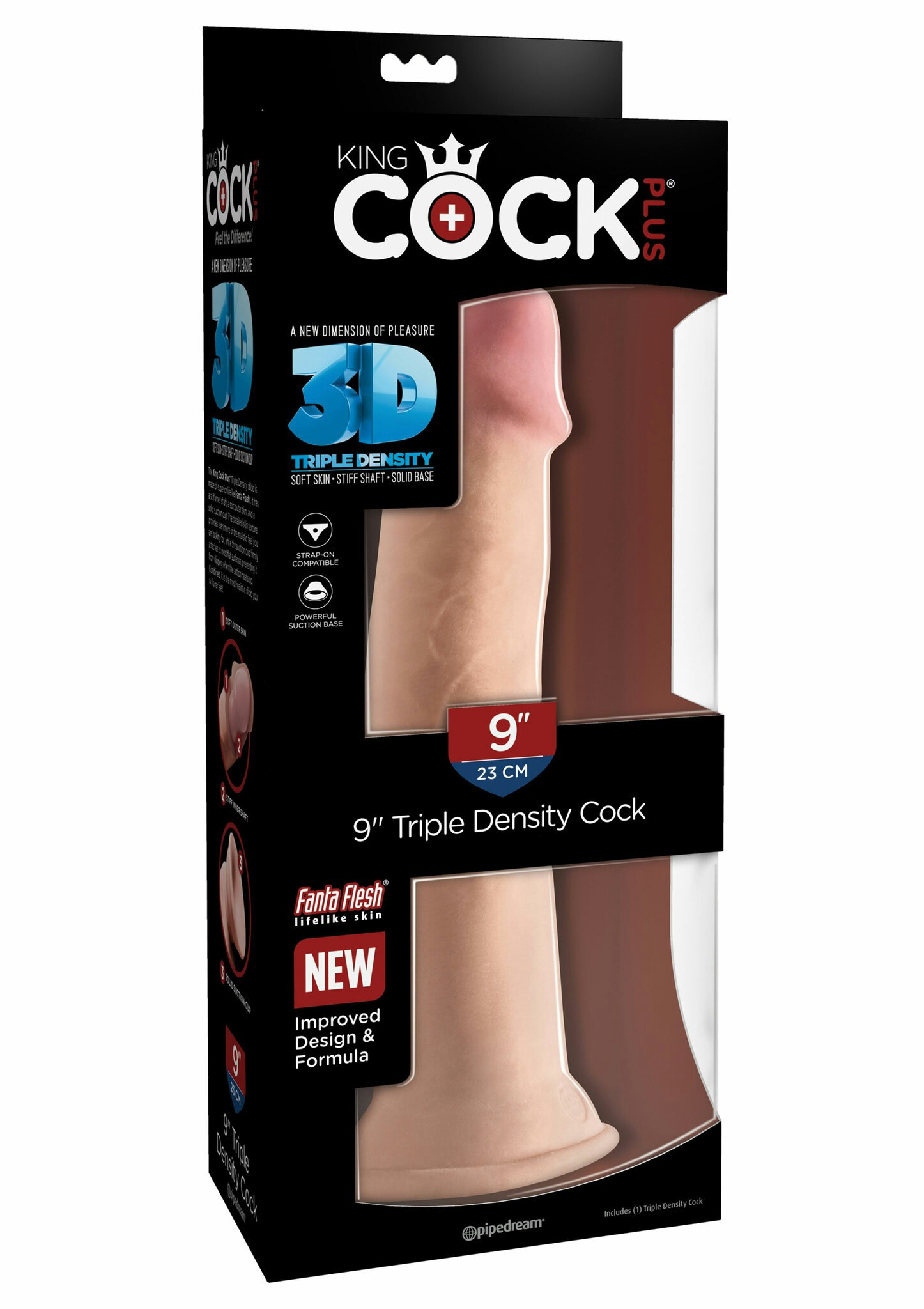 King Cock - 3D Triple Density Cock 9 inch