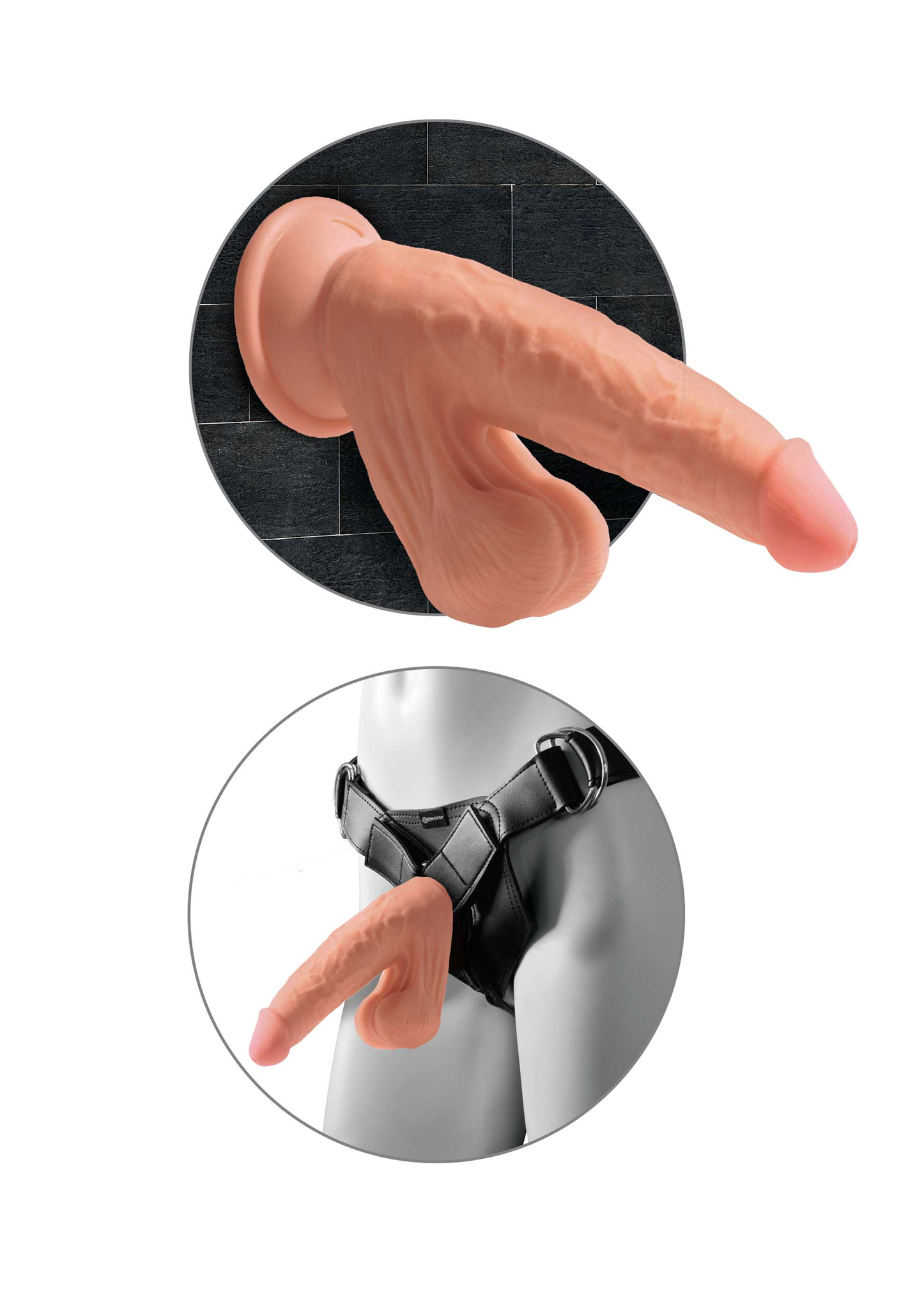 King Cock - 3D Triple Density Cock Swinging Balls 7 inch