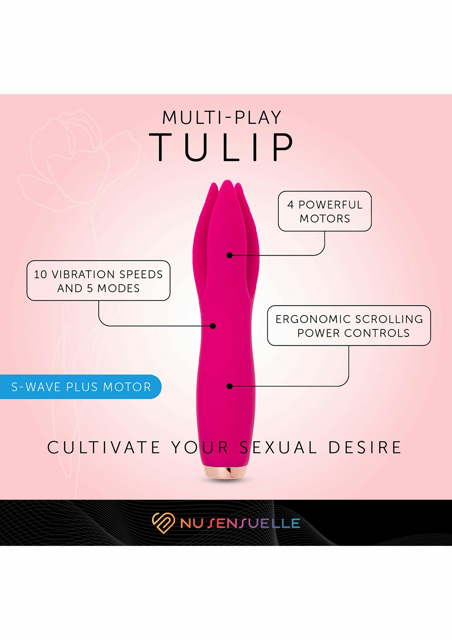 Nu Sensuelle - Tulip Multi-Play Vibe, Fuchsia