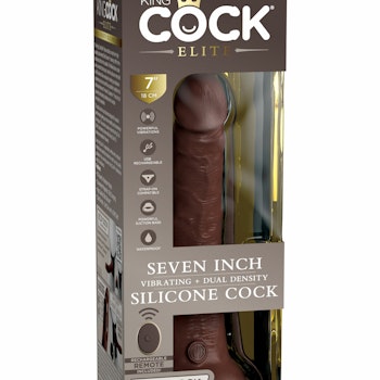 King Cock - Dual Density Silicone Vibe Cock 7 inch