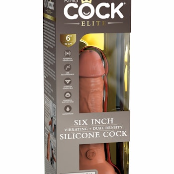 King Cock - Dual Density Silicone Vibe Cock 6 inch