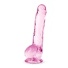 Naturally Yours 8" Crystalline Dildo, Rose