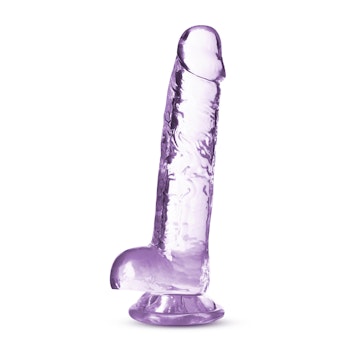 Naturally Yours 7" Crystalline Dildo, Amethyst