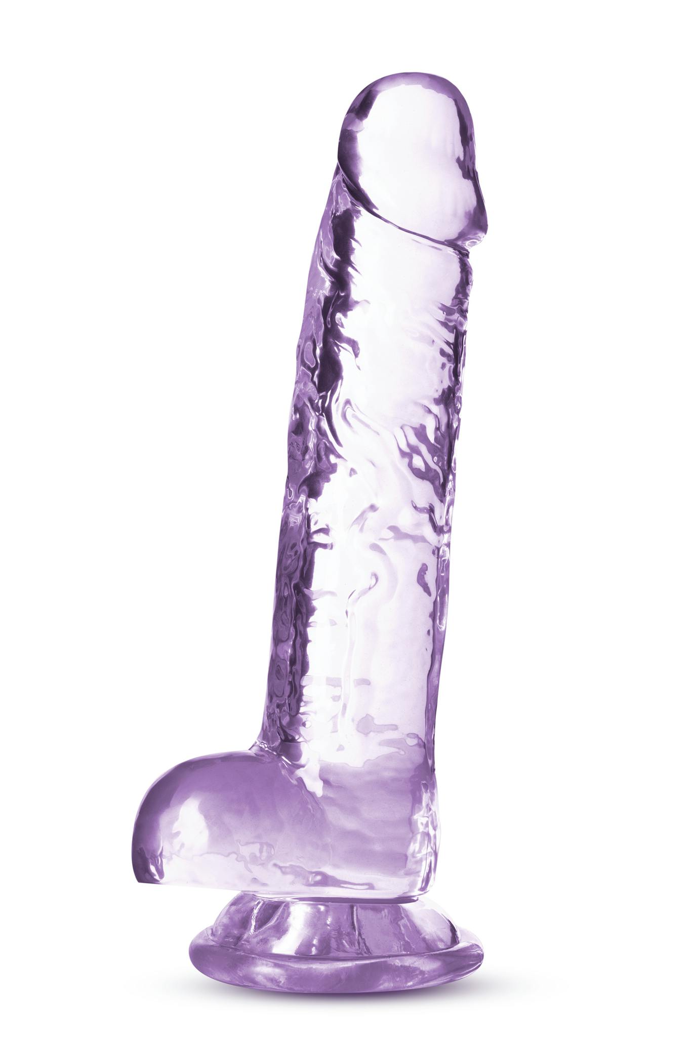 Naturally Yours 7" Crystalline Dildo, Amethyst