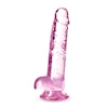 Naturally Yours 7" Crystalline Dildo, Rose