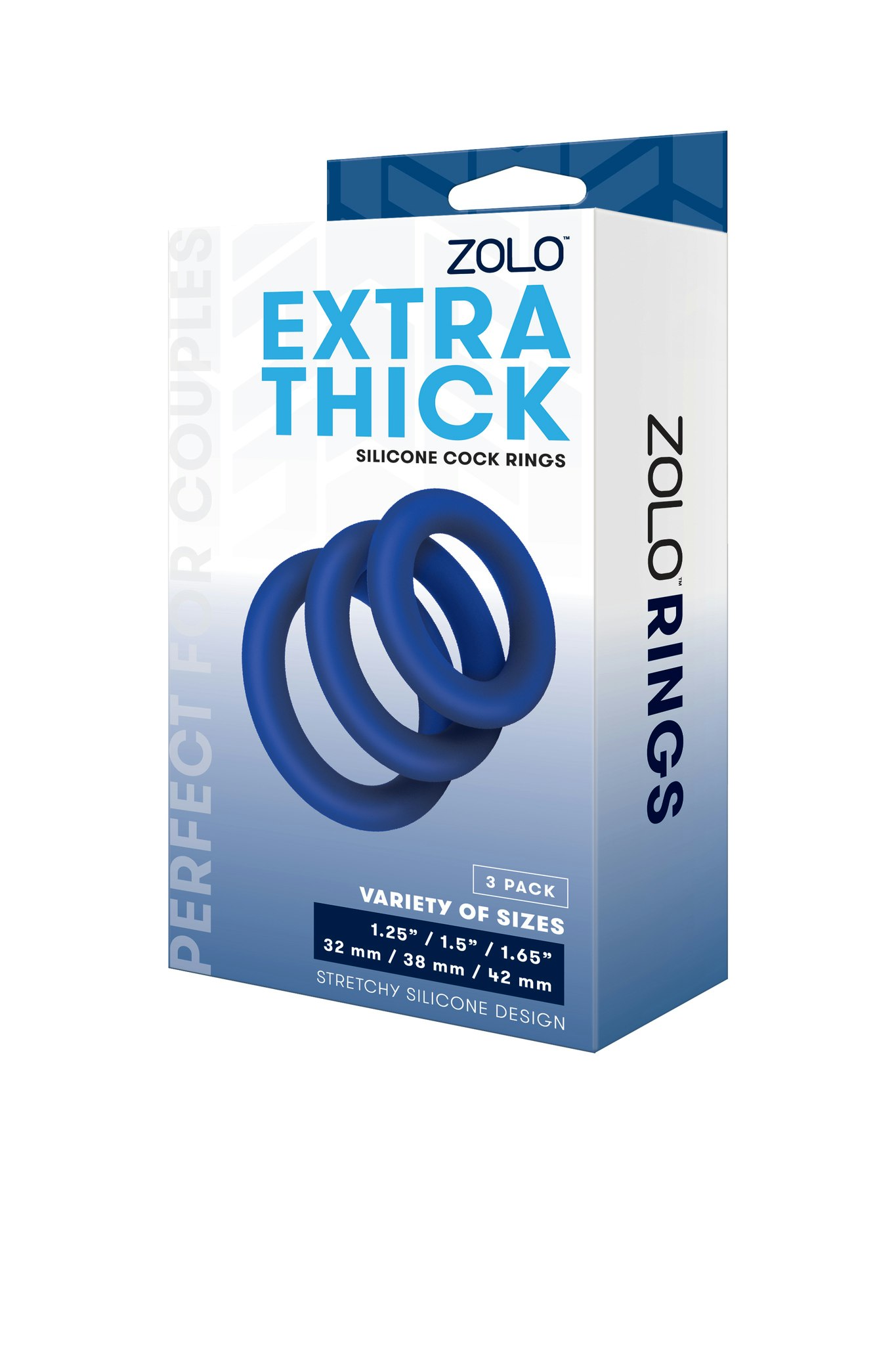 Zolo - Extra thick silicone cock rings 3 pack