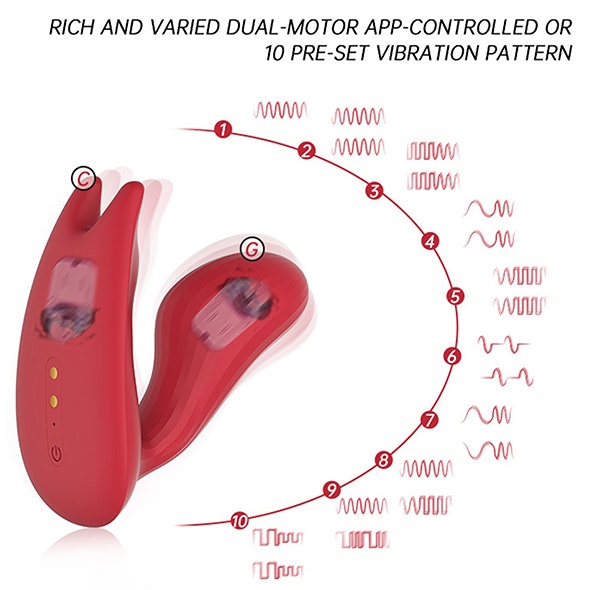 Magic Motion - Umi Smart Wearable Dual Motor Vibrator, Red