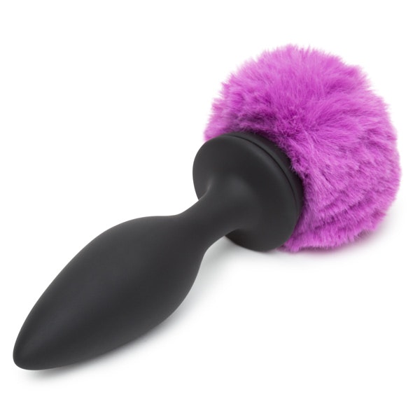 Happy Rabbit, Rechargeable vibrating butt plug, Black/purple, Large