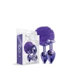 Nixie Metal Butt Plug Set, Pom pom and jewel