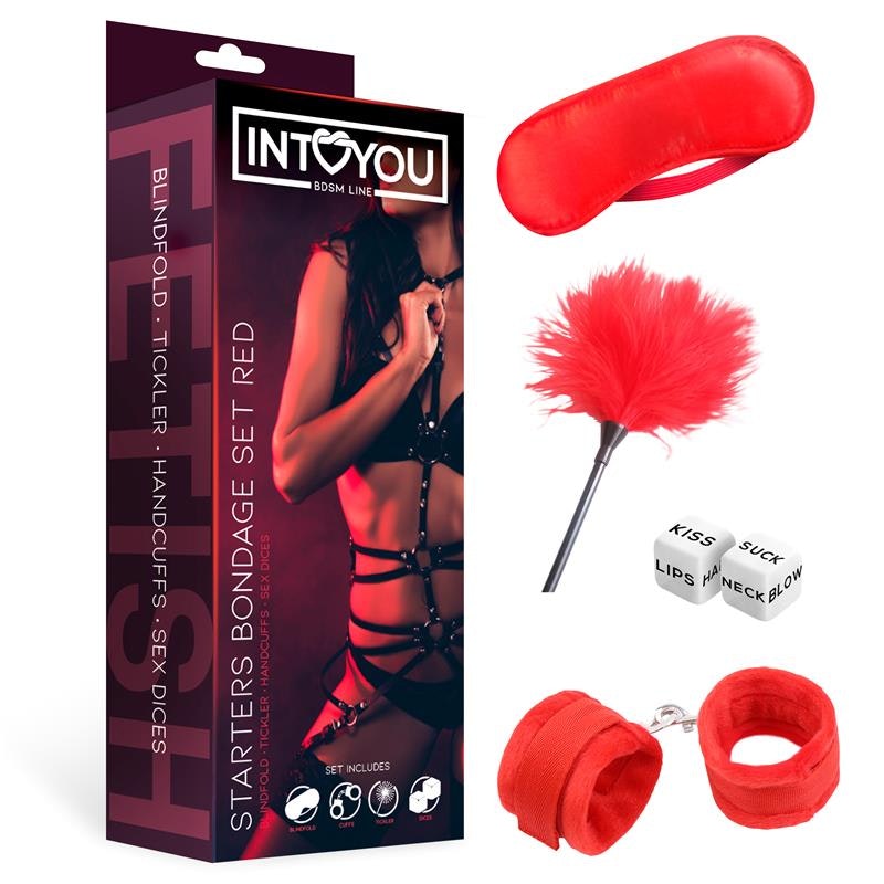Intoyou - Starters Bondage Set 4 Pieces, Red
