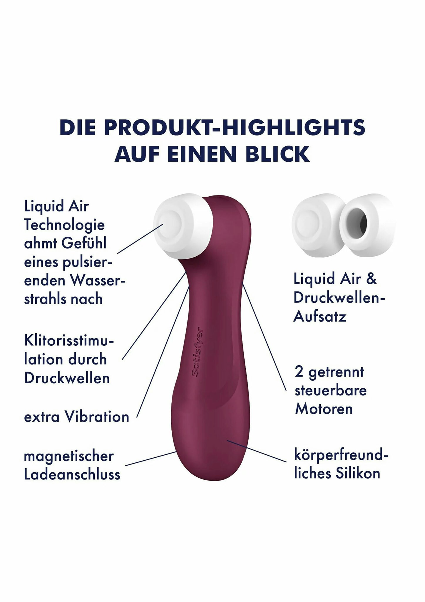 Satisfyer - Pro 2 Gen 3 Liquid Air Technology, Burgundy