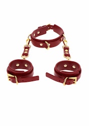 TABOOM - D-Ring Collar and Wrist Cuffs, Red