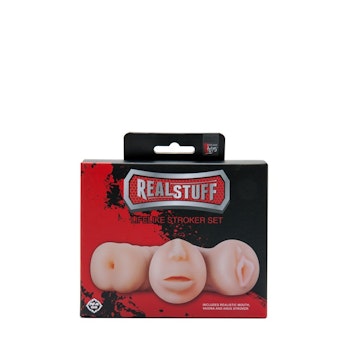 Realstuff - Set of 3 masturbators, Vagina, anus and mouth