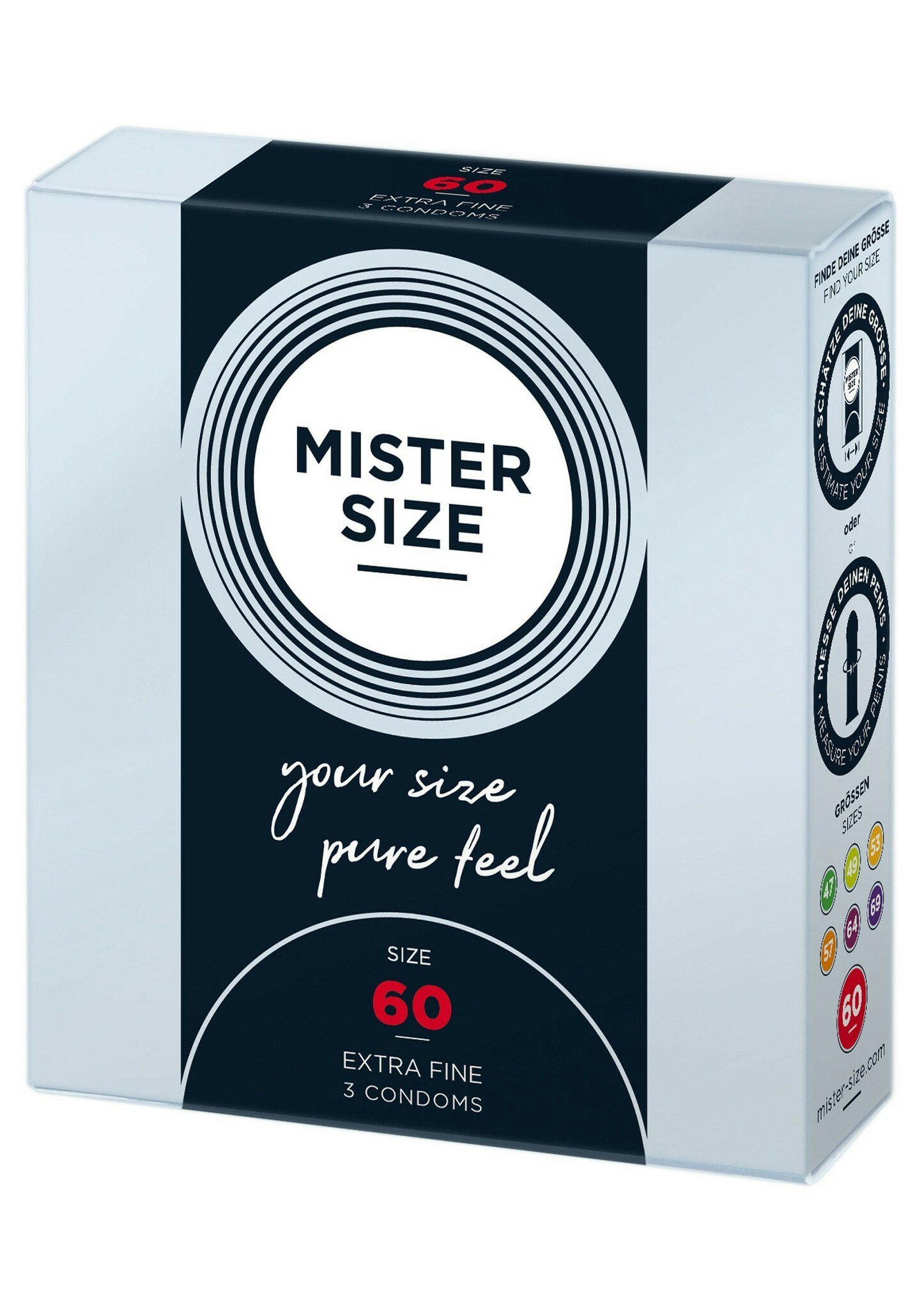 MISTER SIZE 60mm Condoms 3pcs