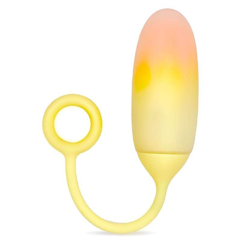 Intoyou® App Series - Vibrating egg with app, Double-layer silicone, Yellow/Orange