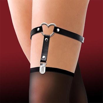 Cinderella - Garter with Heart Vegan Leather, One Size