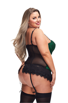 Bustier and G-string, Green