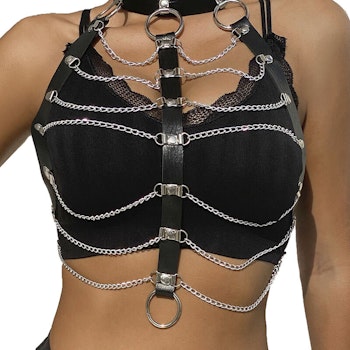 Subblime - Chain chest harness, Black, One size