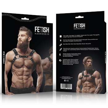 Fetish Submissive Attitude - Men's Eco-leather Chest Harness With Studs