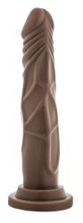 Dr. Skin - Dr. Carter 7 Inch Silicone Dildo with Suction Cup, Chocolate