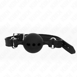 Kink - Silicone Breathable Ball Gag 4,4 cm Size M, Svart