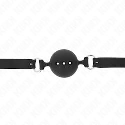Kink - Silicone Breathable Ball Gag 4,9 cm Size L, Svart