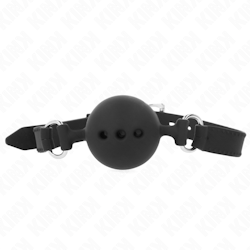Kink - Silicone Breathable Ball Gag 4,9 cm Size L, Svart