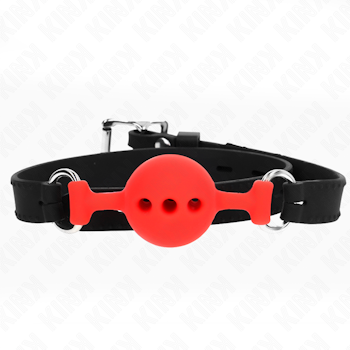 Kink - Silicone Breathable Ball Gag 3,6 cm Size S, Röd