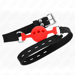 Kink - Silicone Breathable Ball Gag 3,6 cm Size S, Röd