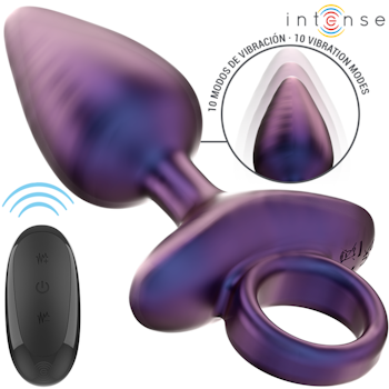 Intense - Michael, Vibrating anal plug, Metallic blue