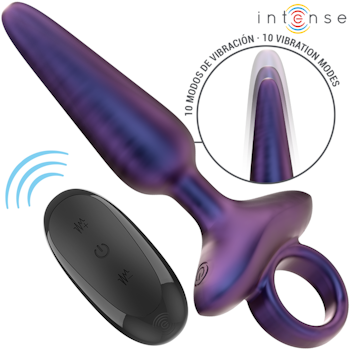 Intense - Marlon, Vibrating anal plug, Metallic blue