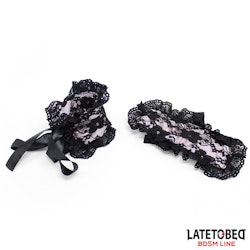 Latetobed Bdsm Line - 2 Piece Set Lace lindfold and Handcuffs
