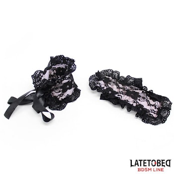 Latetobed Bdsm Line - 2 Piece Set Lace lindfold and Handcuffs