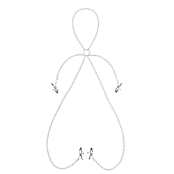 Virgite - Nipple and Clit Clamps With Chain