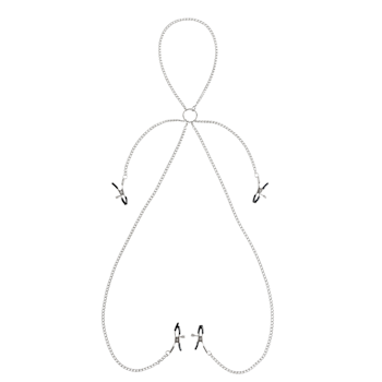 Virgite - Nipple and Clit Clamps With Chain