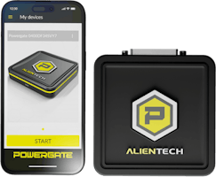 Powergate för flashning av ECU mappar i ECU av kund på egen hand. Exempelvis växling mellan Original - Trim-mapp, Powergate kan växla mellan 4 olika mappar. Du gör själv ändringen i din mobil