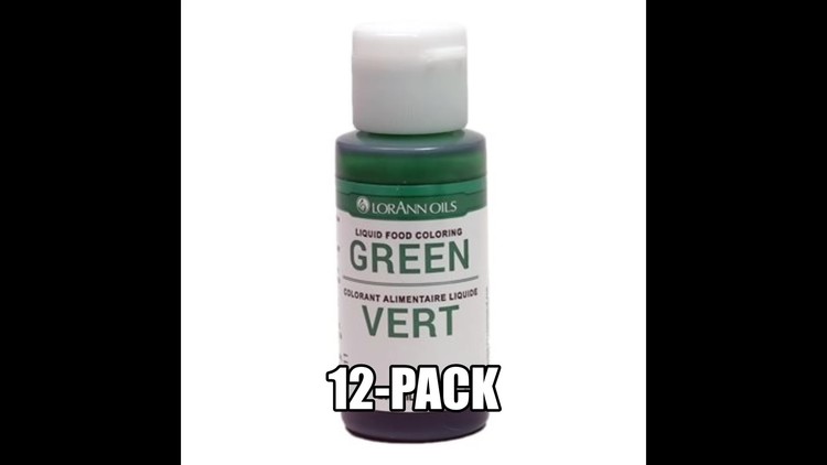 Grønn Konditorfarge Eske med 12 flaske à 29,5ml