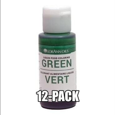 Grønn Konditorfarge Eske med 12 flaske à 29,5ml