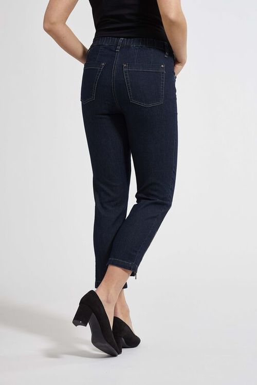 Piper Regular Cropped Jeans dongeri blå