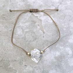 Armband, Bergkristall med silverpärlor