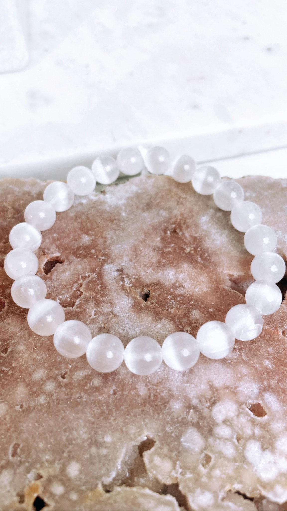 Selenit, armband 8 mm