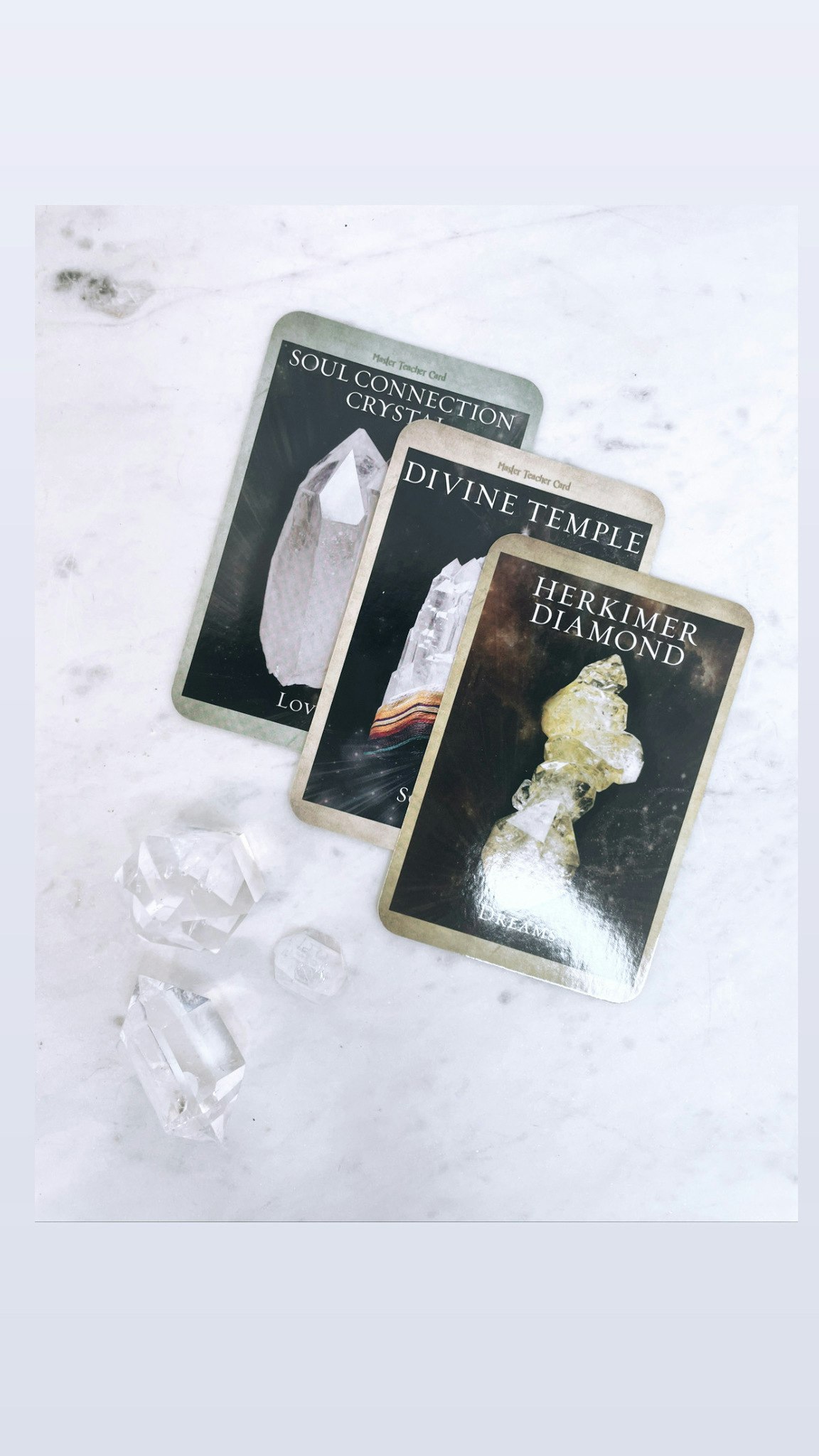 Crystal Reading Cards, orakelkort (öppnad box)