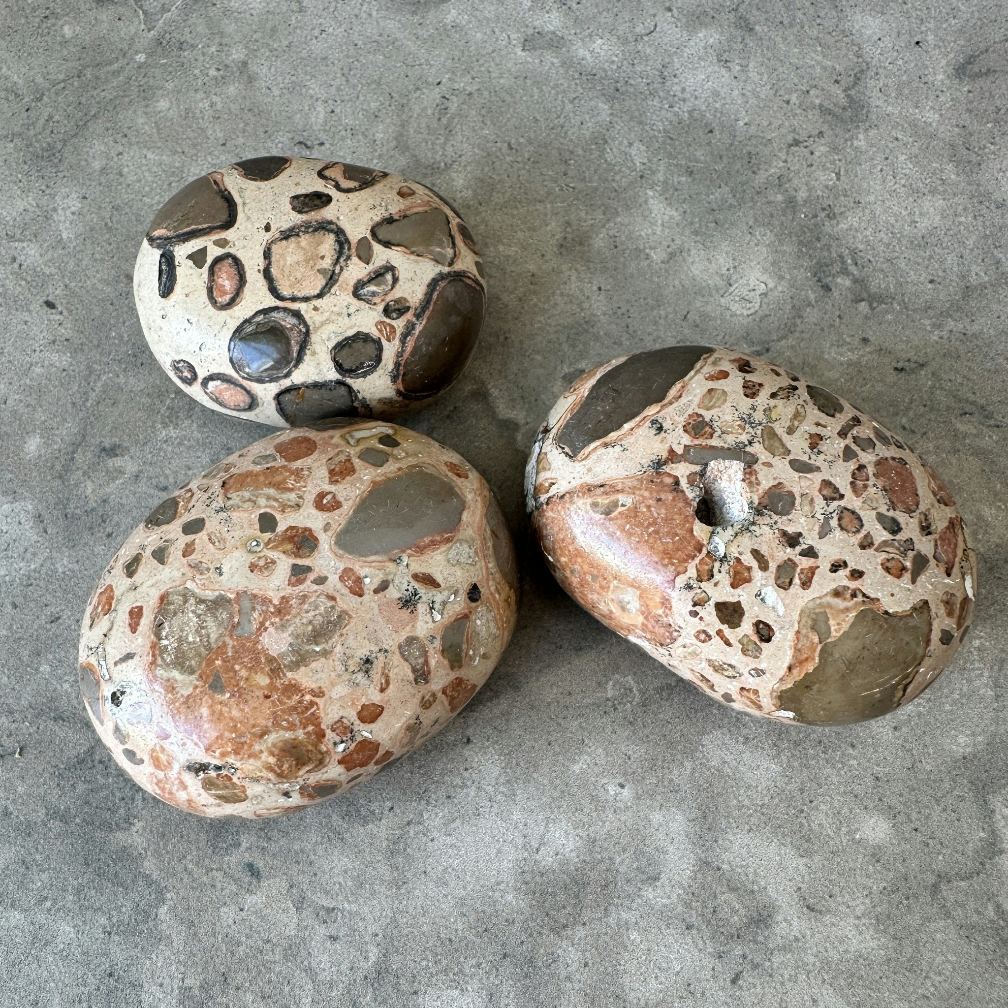 Leopard Jaspis, palmstone (B)