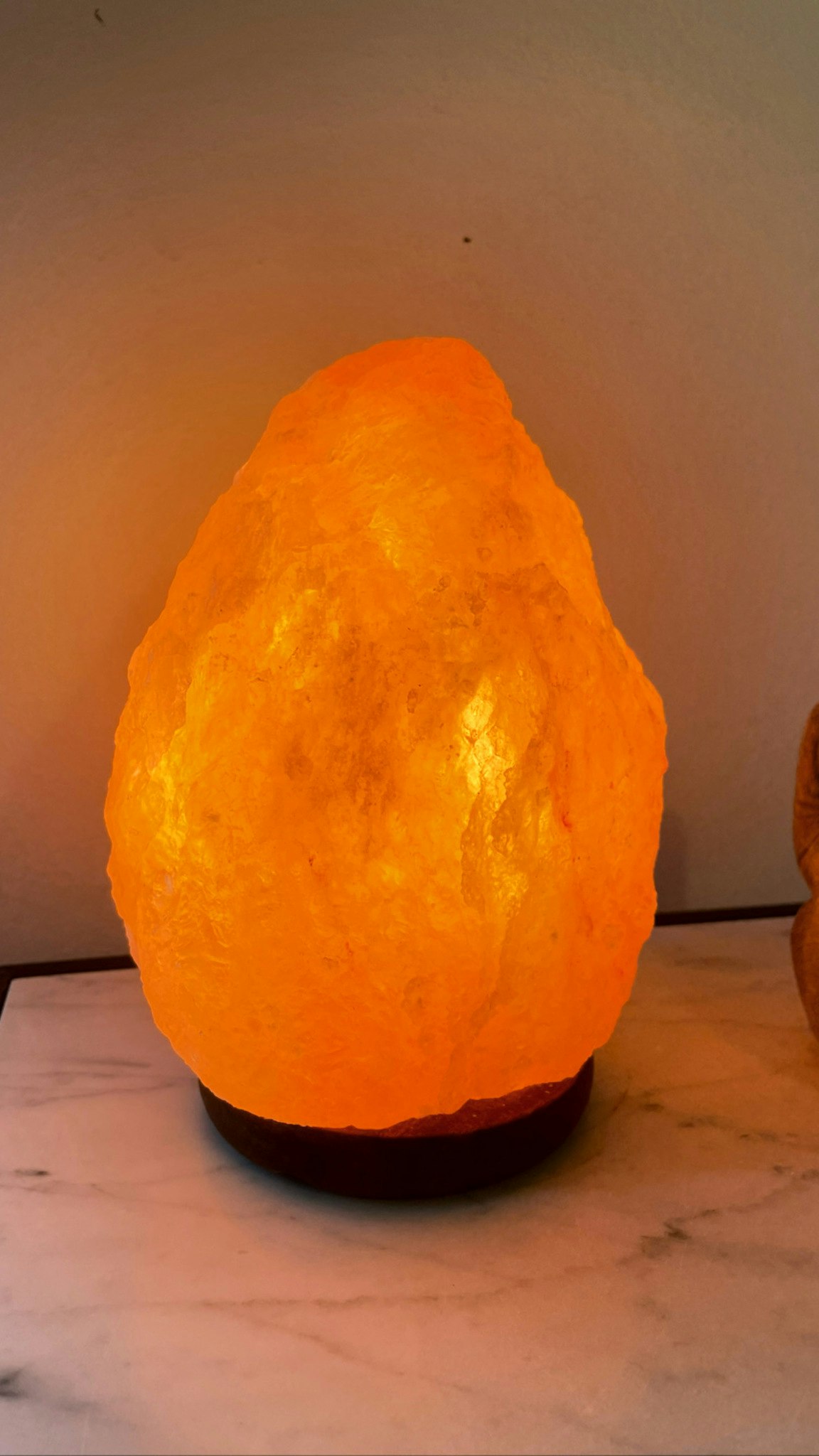 Orange saltsten, lampa - Kalcit - Kristaller & Spirituella ting