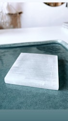 Selenit, kvadrat laddningsplatta (8 cm)