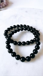 Svart Obsidian, armband