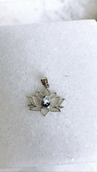 Lotusblomma med Dendrit opal, silver 925