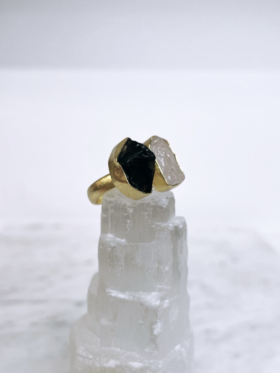 Rosenkvarts & Rökkvarts, ring från Biverståhl Crystals