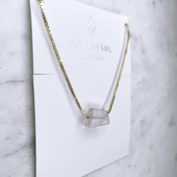 "Self-Love necklace" Rosenkvarts, halsband från Biverståhl Crystals